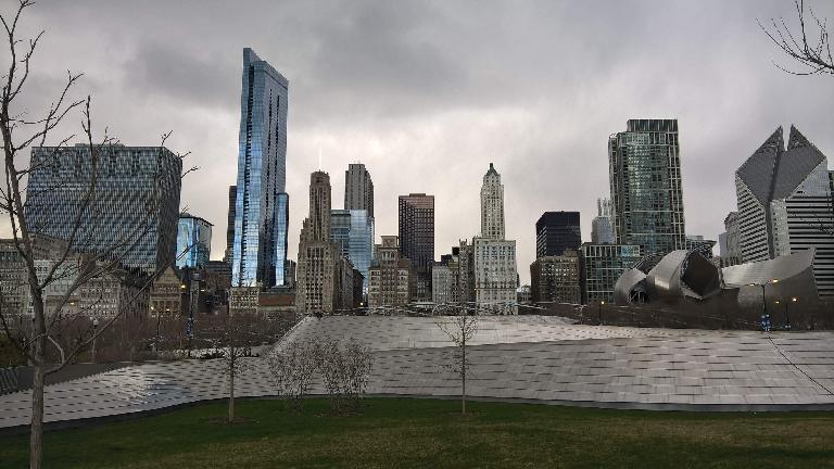 Chicago Skyline as viewed from Maggie Daley Park.