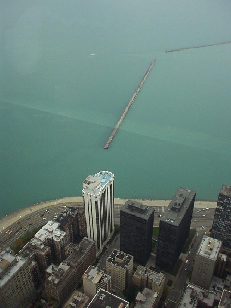 We went to the top of the Hancock Observatory where there were some great views of Lake Michigan...