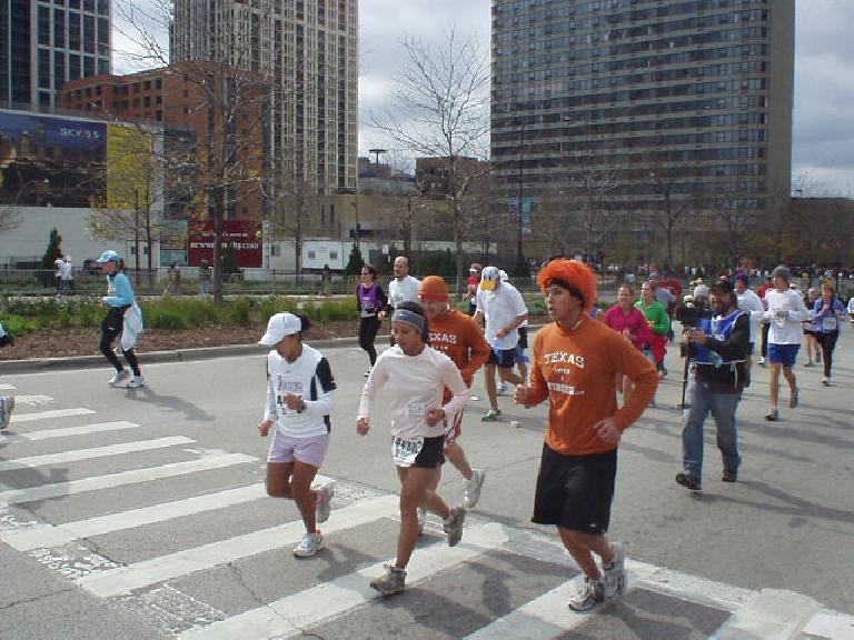 I went to cheer on the other runners (and look for Kat and Guy) afterwards. Here are some crazy Texans. I went to cheer on the other runners (and look for Kat and Guy) afterwards. Here are some crazy Texans.