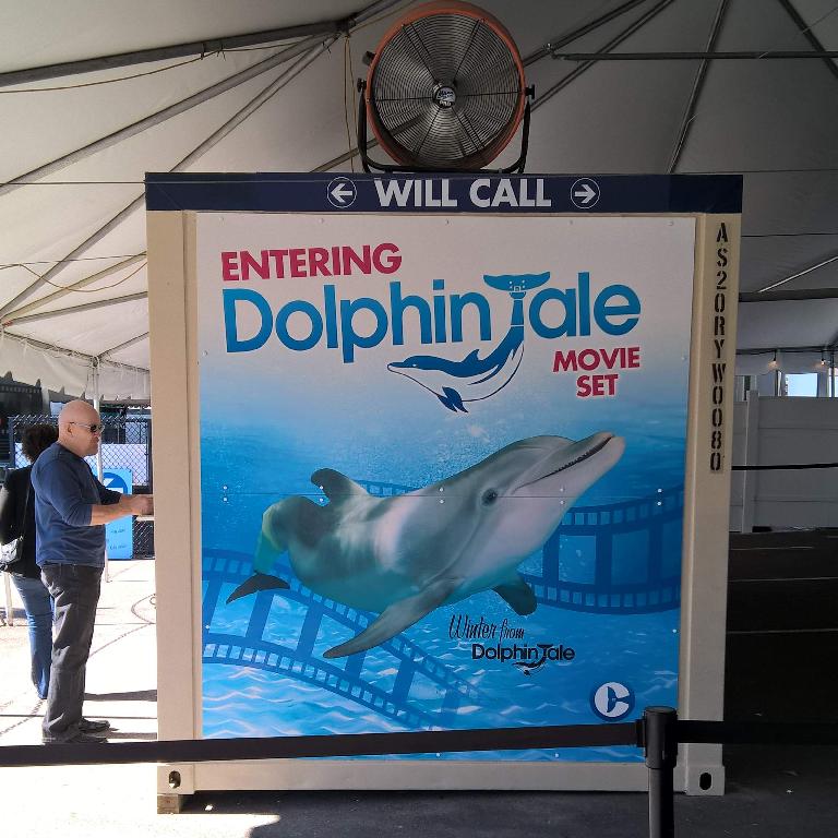 "Entering Dolphin Tale movie set"---the entrance of the Clearwater Marine Aquarium.