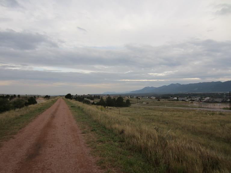 [Day 1, Mile 128, 6:45 p.m.] The New Santa Fe Trail was a bit sandy but smooth.
