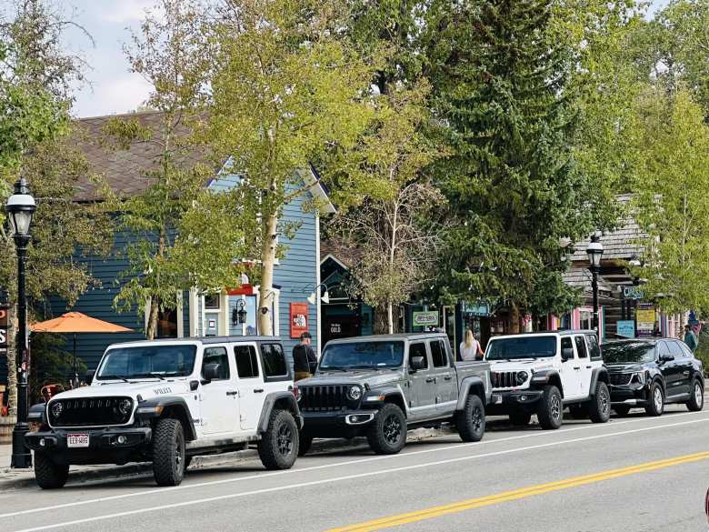 There were lots of Jeeps in Breckenridge.