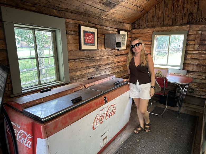 Andrea inside the Frisco Historic Museum. Andrea inside the Frisco Historic Museum.