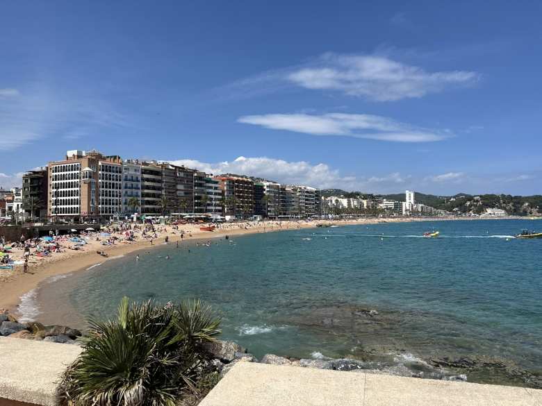 The main beach in central Lloret de Mar.