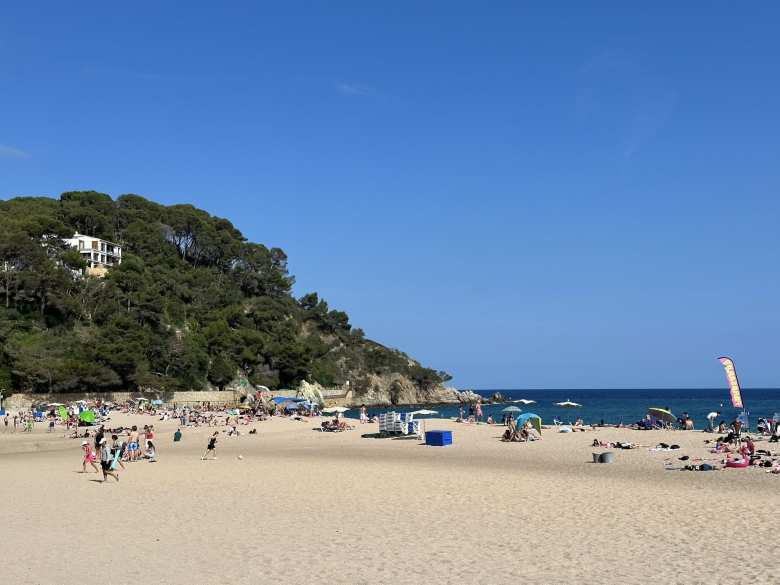 I swam 100m at Playa de Fenals.