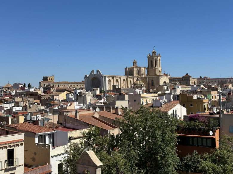 The view from the roof of the Roman Circus in Tarragona.