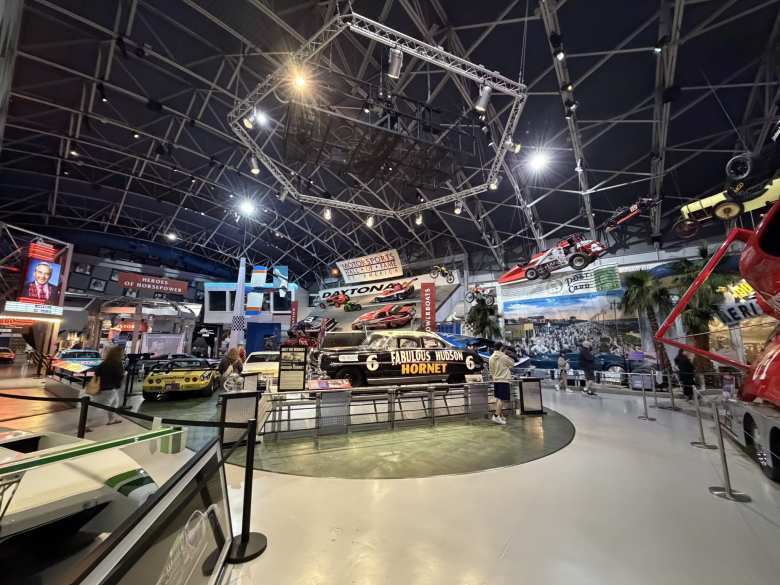 The museum at Daytona International speedway included a Hudson Hornet.