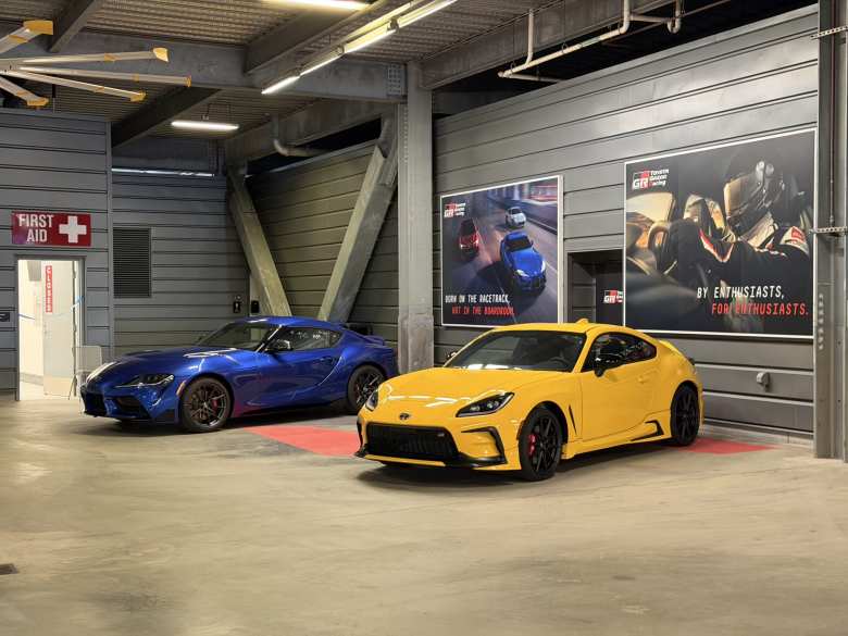 A Toyota Supra and GR86.