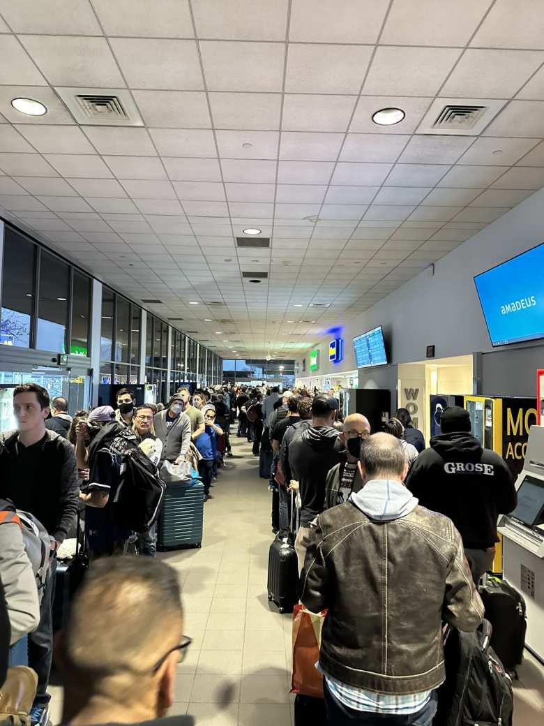 The line to get to the Hertz counter at the Sacramento Airport was at least three hours long. After waiting for 1.5 hours, I was told by someone at the front that there were no available rental cars for the six hours.