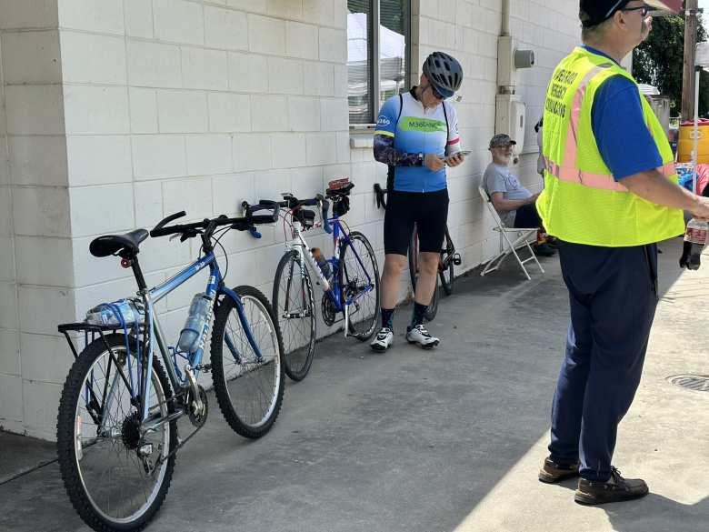 The Raleigh mountain bike at the third rest stop.