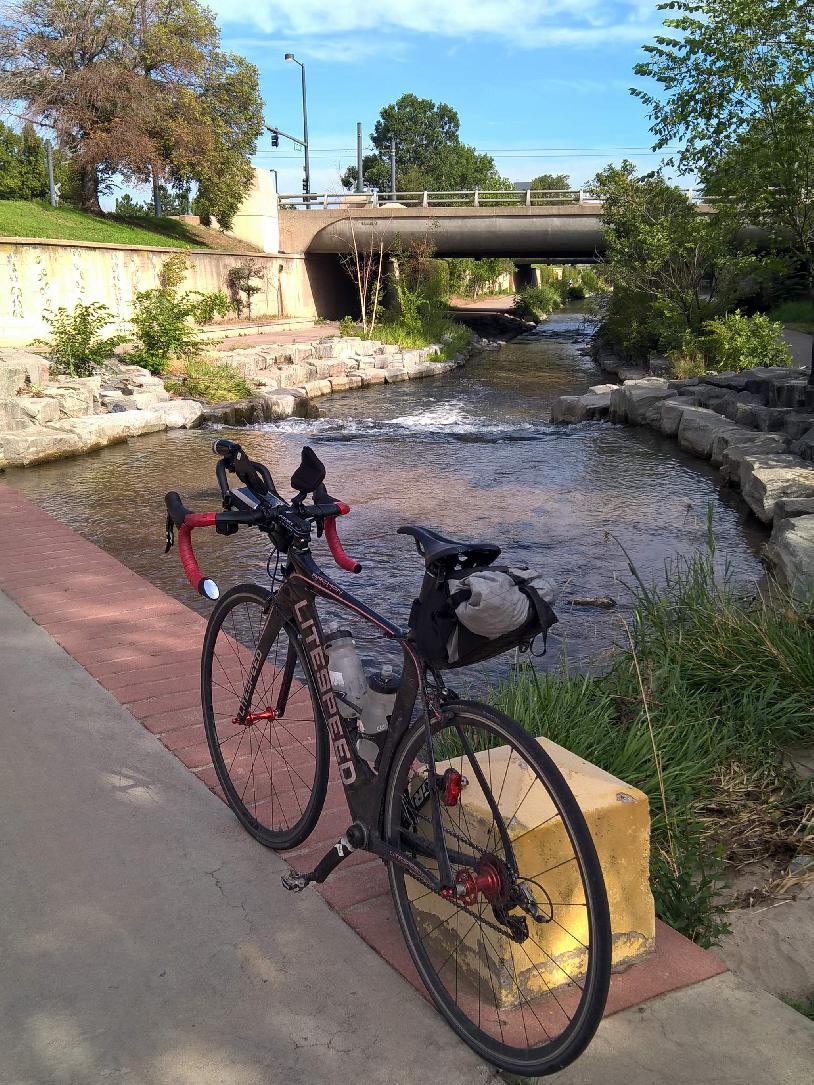 black 2010 Litespeed Archon C2, Cherry Creek bike trail