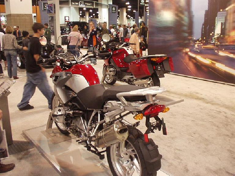 Some BMW motorcycles were on display too.