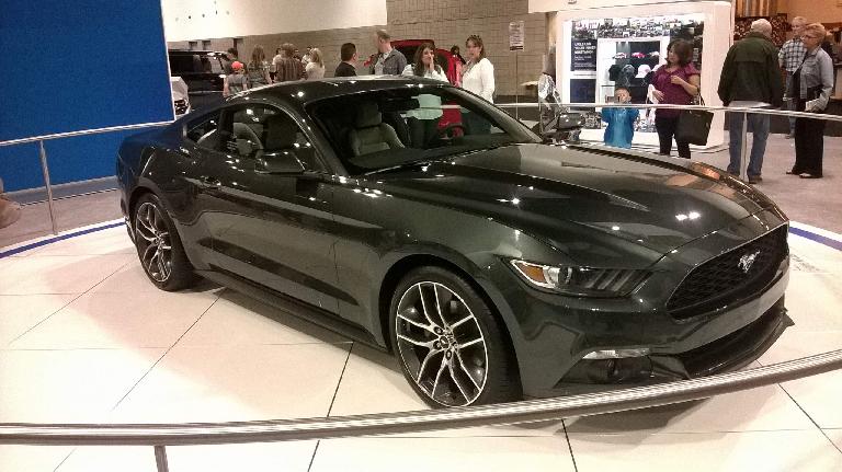 The 2015 Ford Mustang. Too bad it was cordoned off so I couldn't check out the interior.