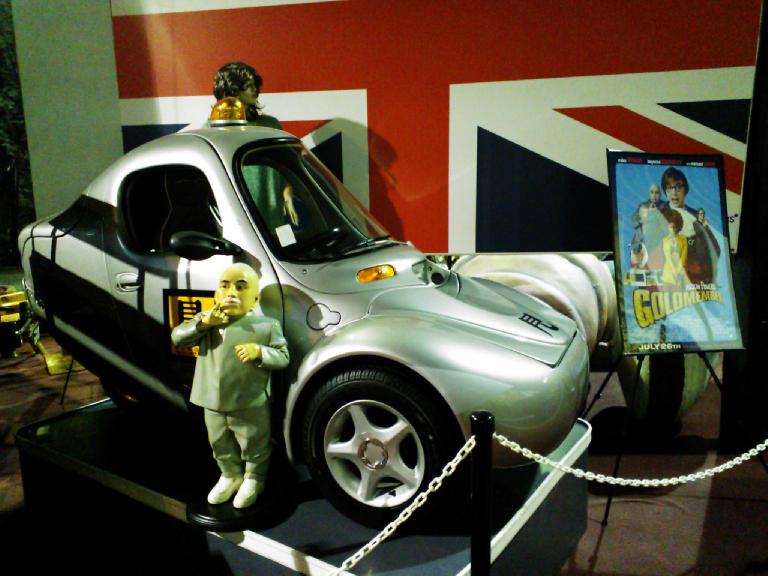 A Corbin Sparrow electric vehicle, as seen in the Austin Powers movie Goldmember.