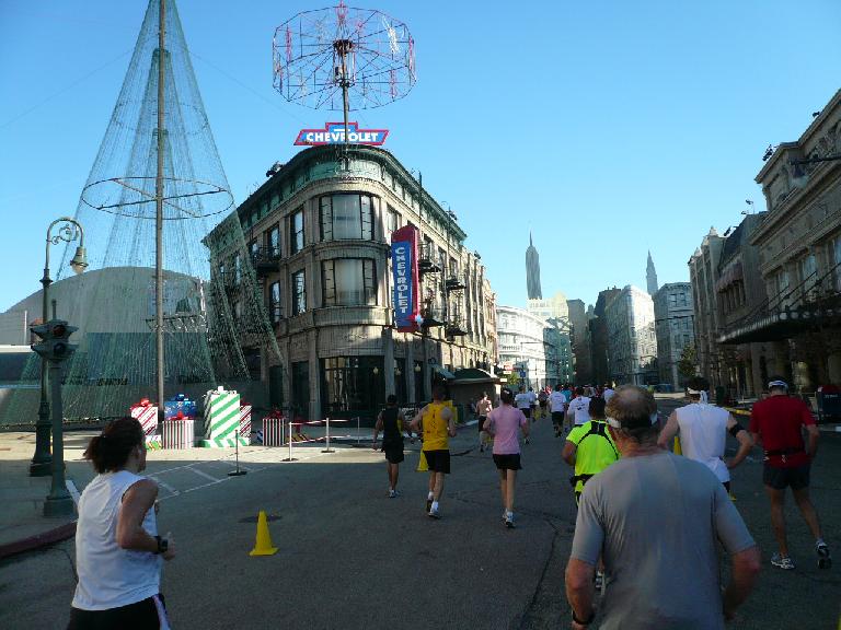 [Mile 23.4, 9:27 a.m.] Main Street at Disney World was supposed to be inspired by Old Town Fort Collins.  I could see the resemblance!