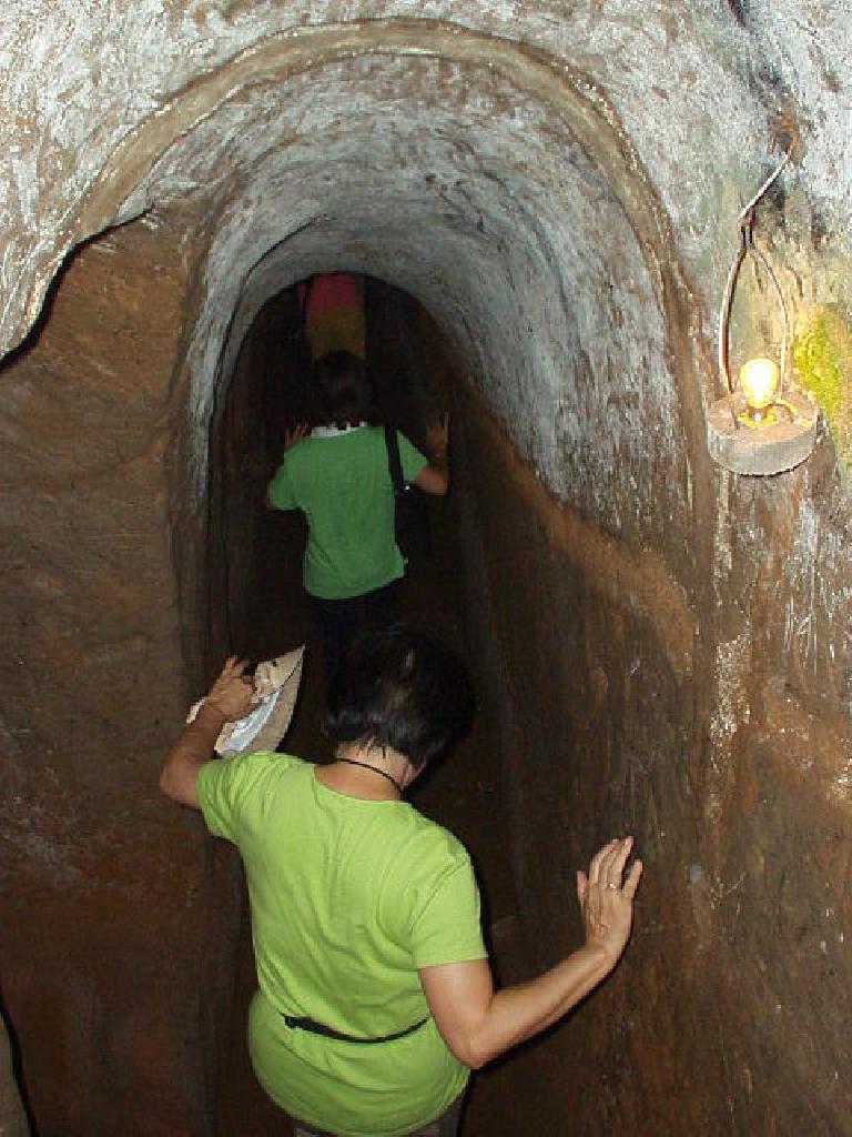 Inside the Vihn Moc tunnels. Inside the Vihn Moc tunnels.