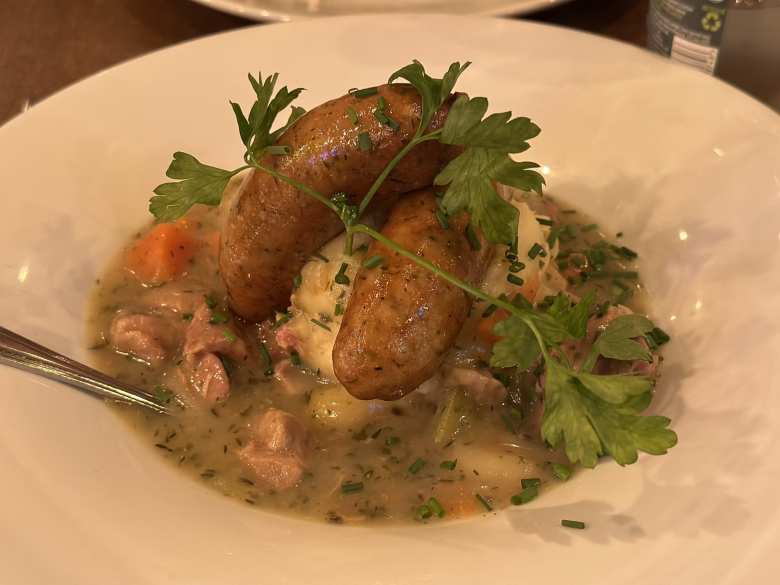 Dublin Coddle at The Old Mill restaurant in the Temple Bar neighborhood. 