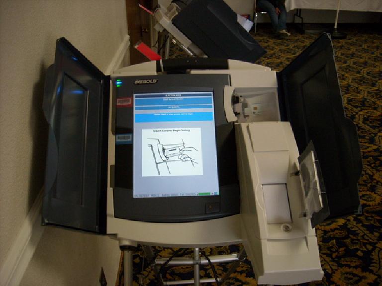 An electronic voting machine, circa 2008.