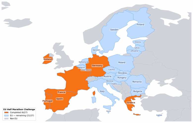 Thumbnail for Related: Goal: A Half Marathon in Every Country in the EU (2023)