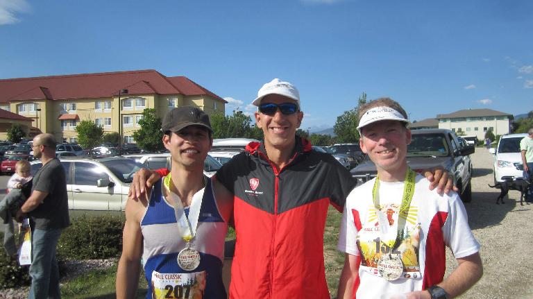 Felix, Bob, and Dan after finishing the Fall Classic Marathon.