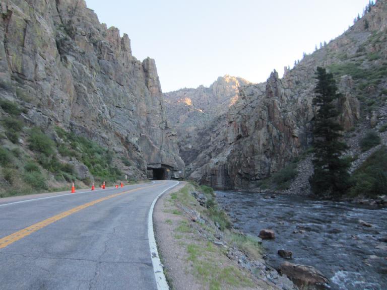 [Mile 26] The iconic tunnel in the Poudre Canyon.