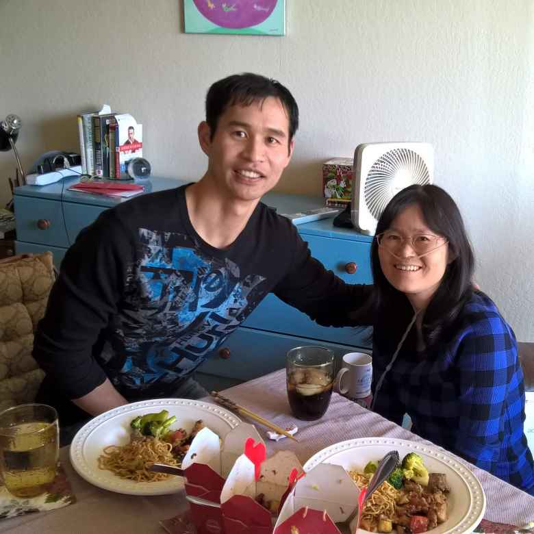 Felix Wong visiting his friend Stacey Li Collver during the holidays of 2017.