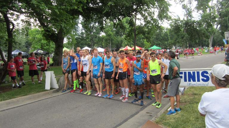 The elite runners in the new elite race, which offered $3500 in prize money.