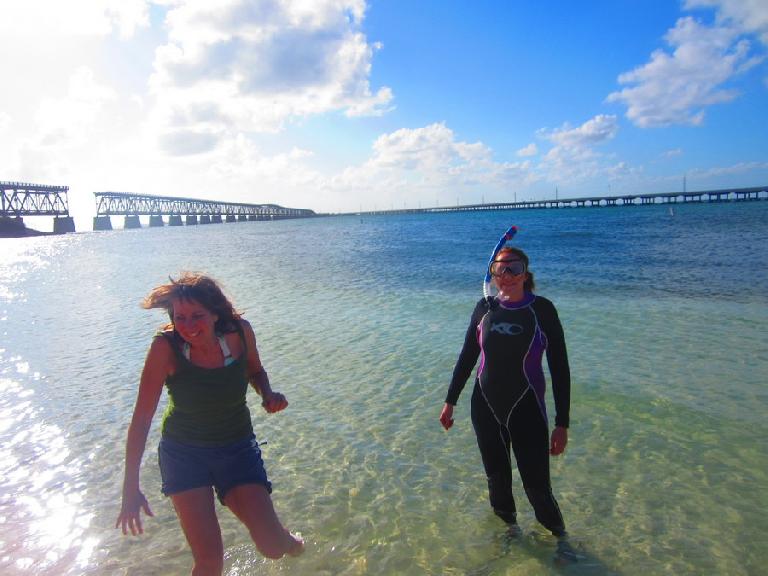 Sally and Kelly at Bahia Honda.