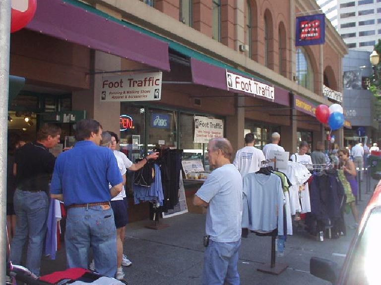 The Foot Traffic Flat Marathon was named after its sponsor Foot Traffic, a running specialist store in downtown Portland, Oregon.