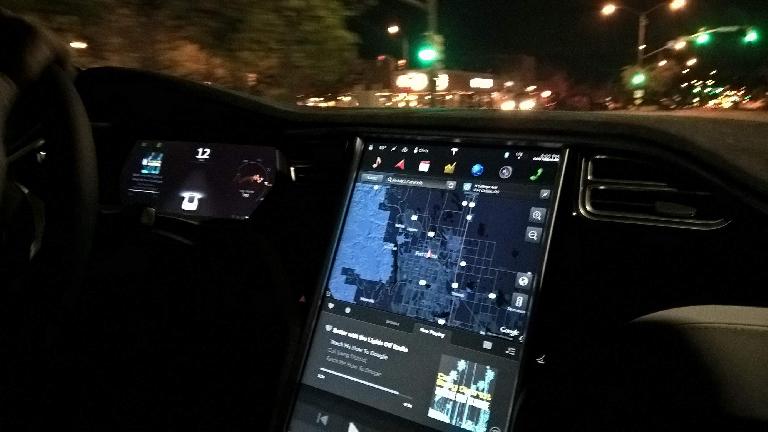 interior of the 2015 Tesla Model S