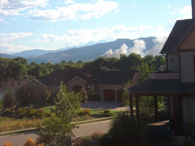 A $1 million, three-alarm fire of an industrial building just west of Fort Collins as seen from my home. (August 10, 2010)