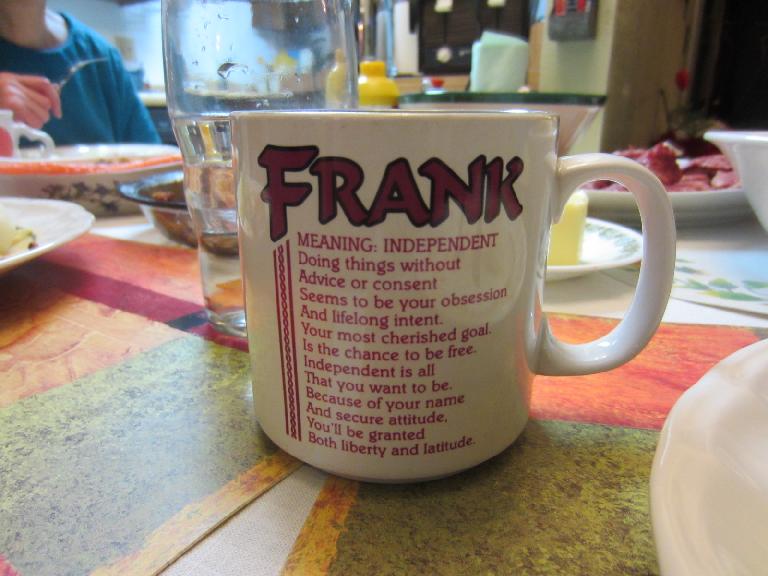 "Frank" means "independent."  Indeed.