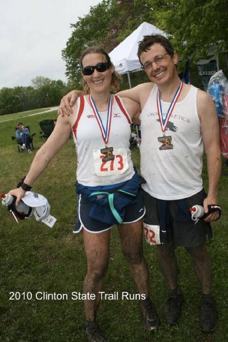 Celeste and Scott at the finish.