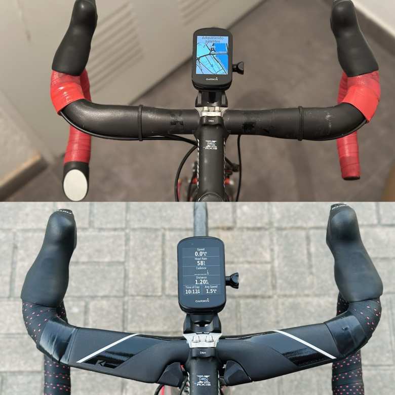 I replaced the 40-cm FSA Wing Pro anatomic compact alloy handlebars with 36-cm Kocelvo Aero 3 carbon fiber handlebars.