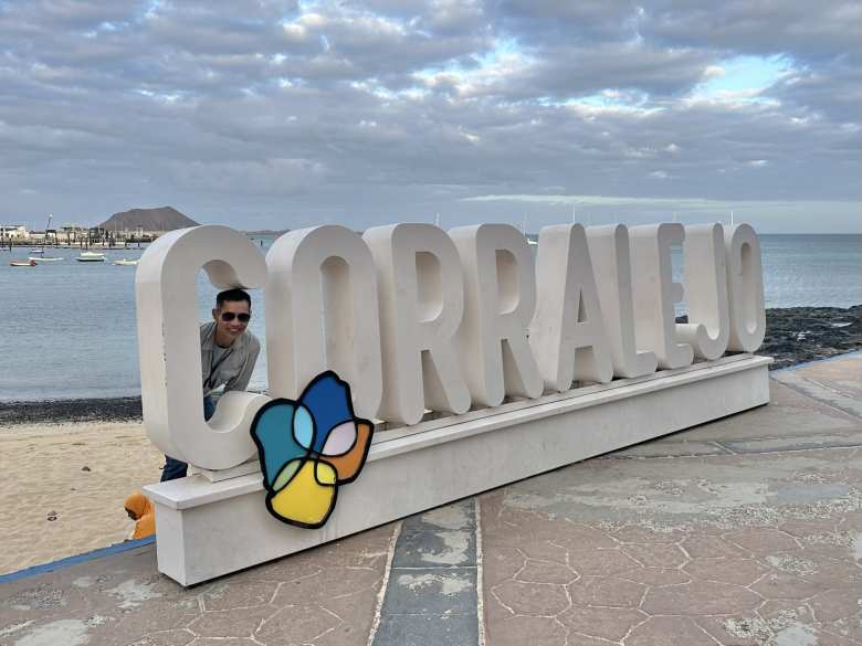 Felix with the Corralejo sign.