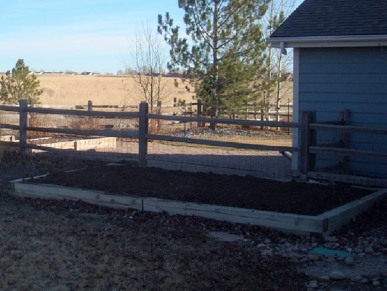 The manure-rich garden.