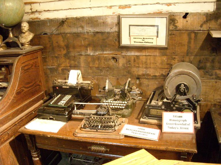 Collection of typewriters.
