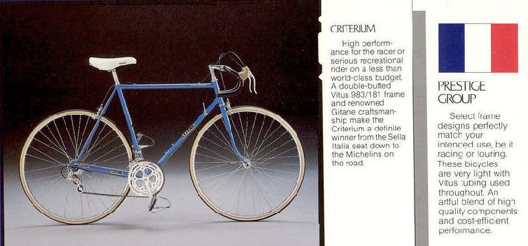 The 1984 Gitane Criterium from an original 1984 Gitane bicycle catalog. (Image: Robert S. Broderick/gitaneusa.com)