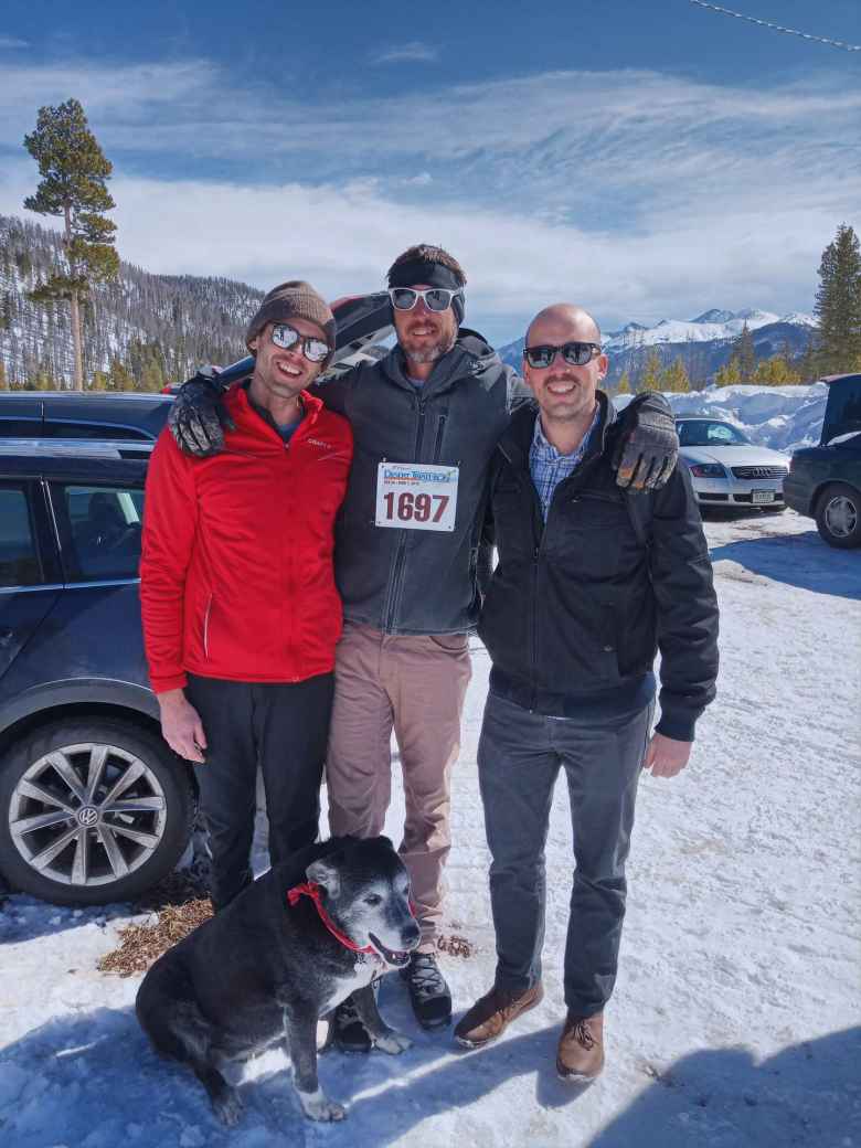 Alex, Wes, and Manuel at the Gould Ski Scramble/Snowshoe Stomp.