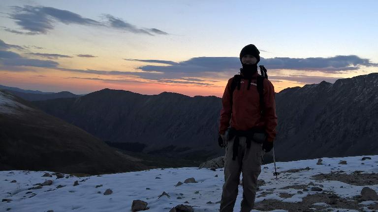 Felix on the Grays trail at dawn.