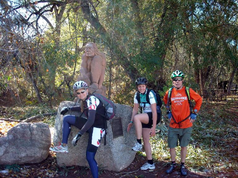 With another statue off the Canyon recreation trail.