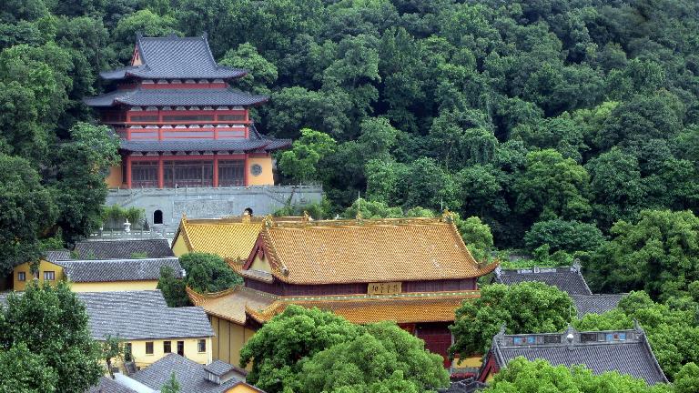 Another pagoda as seen from the Leifeng Tower. Another pagoda as seen from the Leifeng Tower.