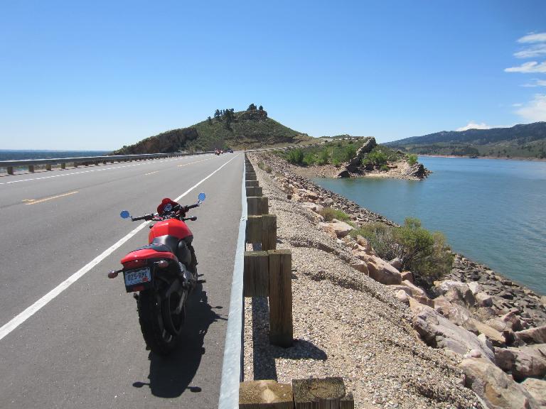 Centennial Rd. is one of my favorite local roads to go motorcycling on.  Just one more reason to climb by the Horsetooth Reservoir.