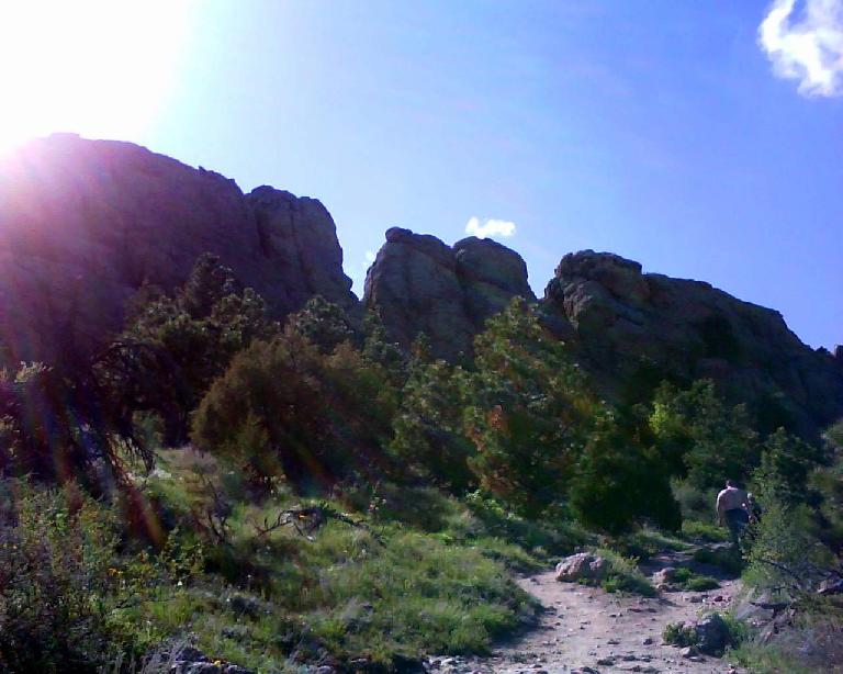 You can see how Horsetooth Rock got its name -- it looks like horse teeth.  We had a picnic on top of the rock.