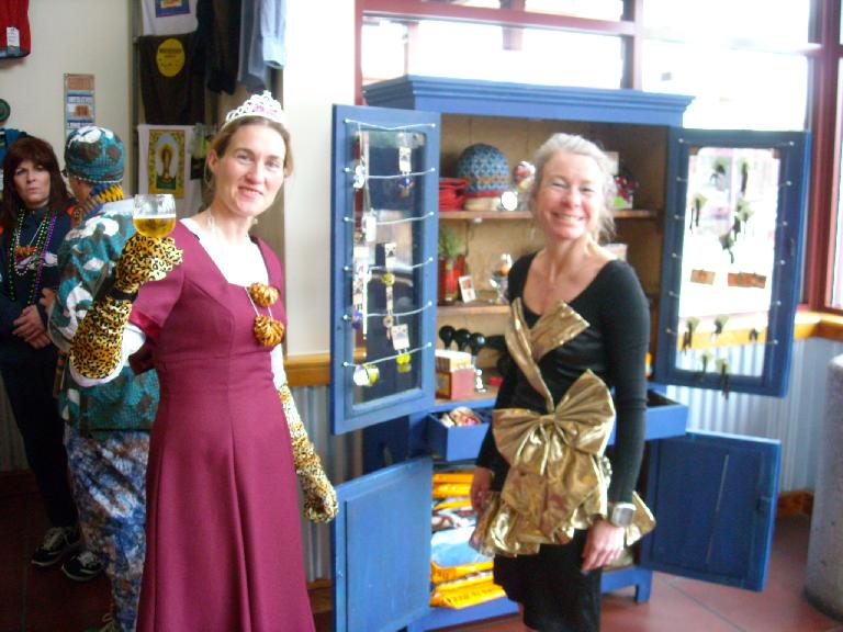 Celeste and Cat in New Belgium Brewery.