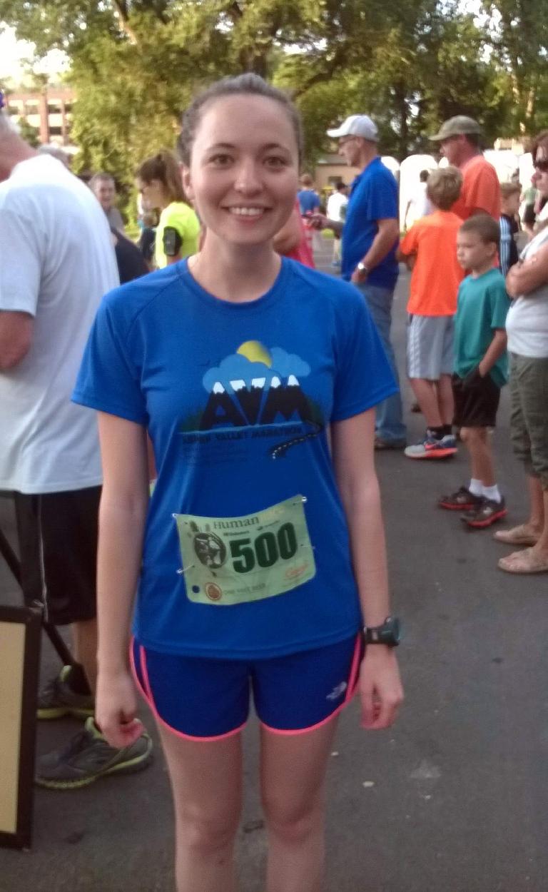 Maureen at the start of the Human Race 5k.