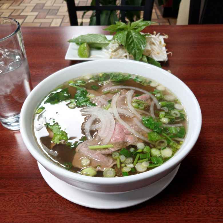 A delicious bowl of pho from Pho U & Mi.