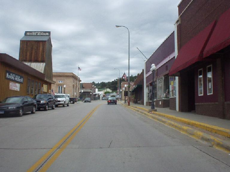 Highway 85 through Lead, South Dakota, just a few miles away from Deadwood.