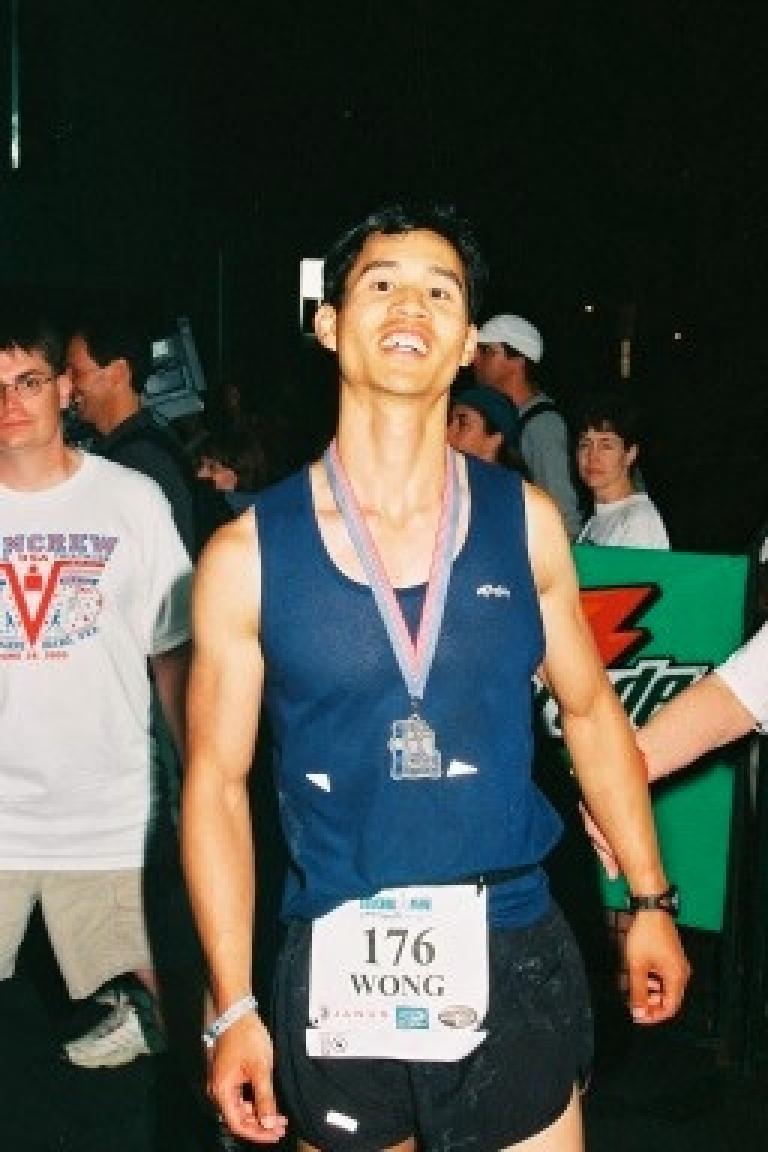 As daylight expired, Felix Wong came in looking gaunt, tired... but very proud and happy. Photo: Action Sports International. (June 29, 2003) As daylight expired, Felix Wong came in looking gaunt, tired... but very proud and happy. Photo: Action Sports International. (June 29, 2003)