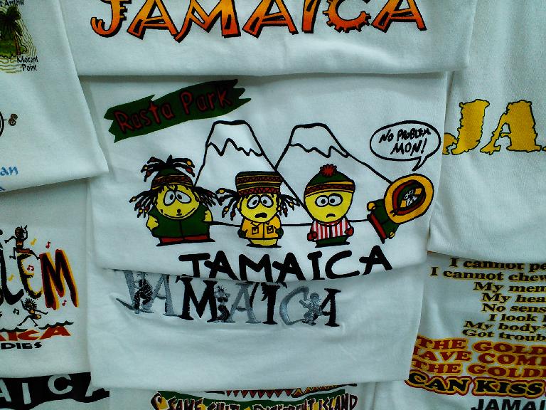 A South Park-themed Jamaican T-shirt.